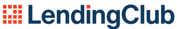 The logo displays the name "LendingClub" in a bold navy blue font. To the left of the text is a red grid pattern formed by three rows of four squares each, with one square in the top right corner left unfilled.